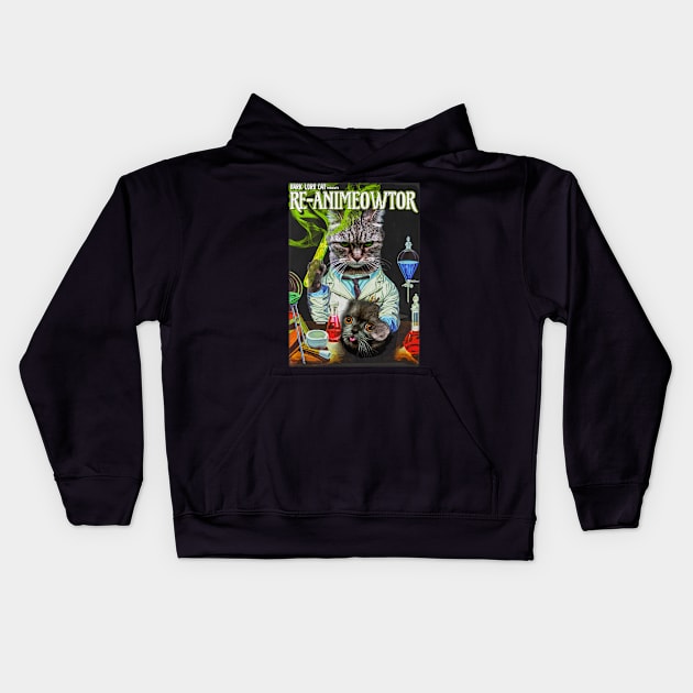 Cat animator Kids Hoodie by darklordpug